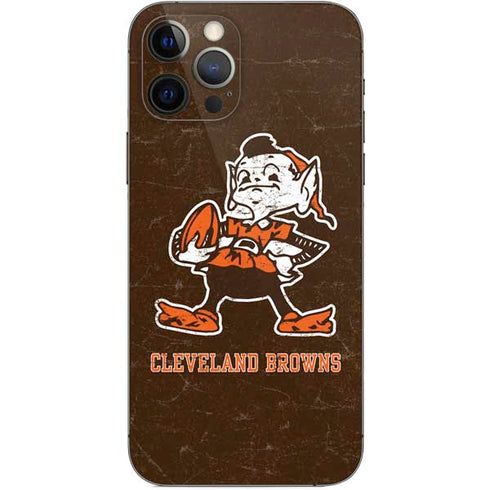 NFL Cleveland Browns Alternate Distressed iPhone 12 Pro Skin